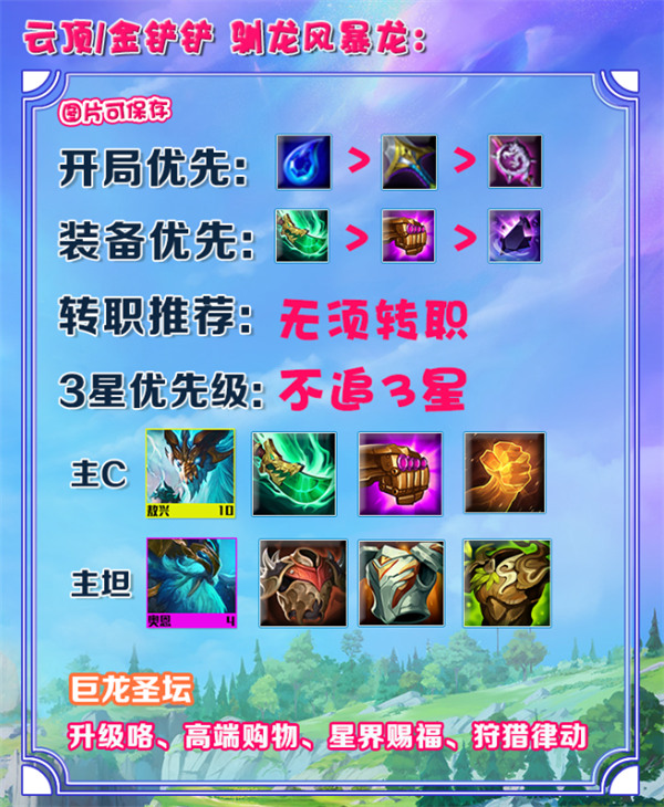 s7云顶之弈龙王阵容搭配 95风暴龙教学 