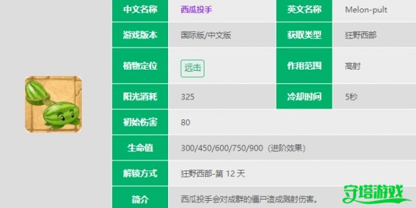 《植物大战僵尸2》西瓜投手介绍