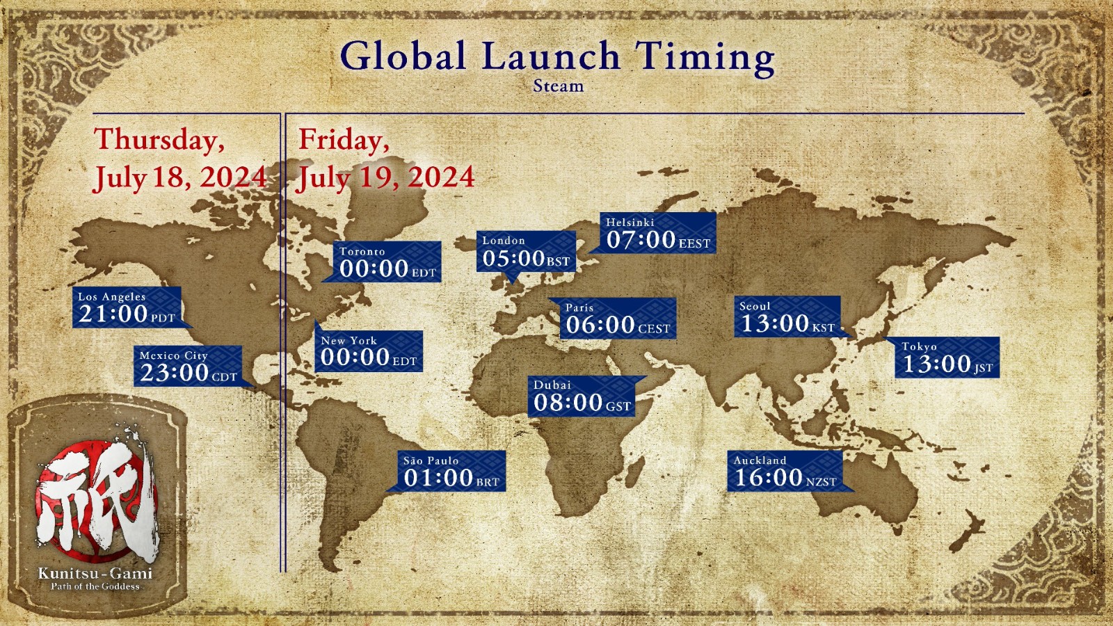 《祇:女神之道》将于19日中午12点全球解锁