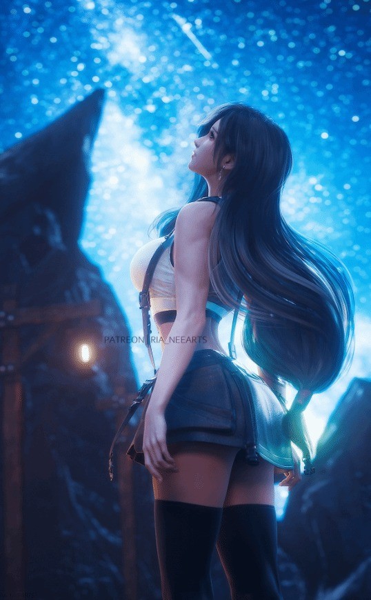 《最终幻想7》蒂法：恶魔风3D美图彰显邪魅新魅力