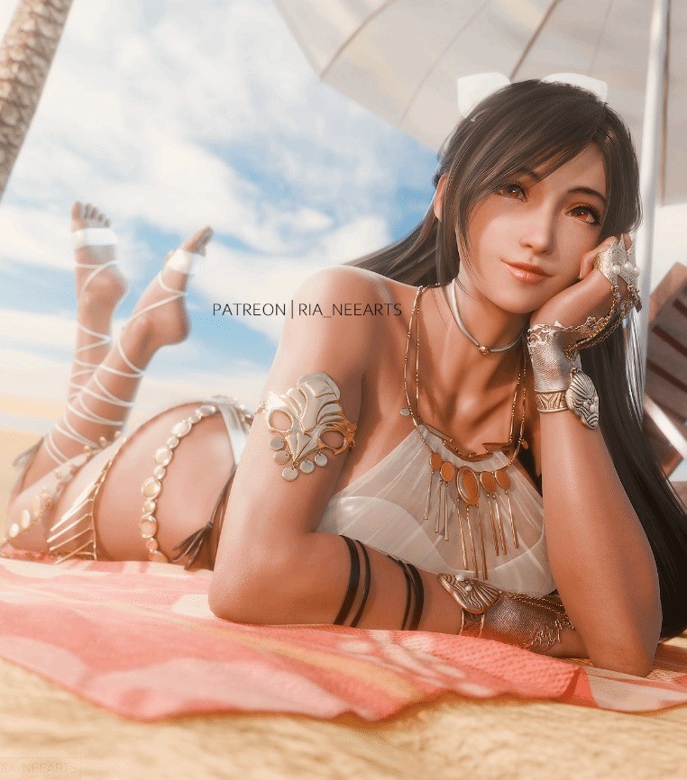 《最终幻想7》蒂法：恶魔风3D美图彰显邪魅新魅力