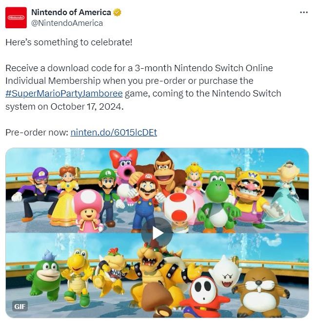 《超级马里奥派对:空前盛会》美服预购尊享会员福利!