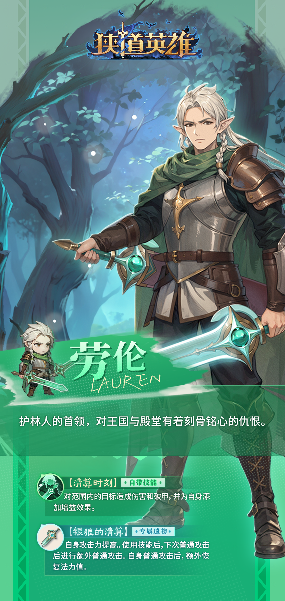 《狭道英雄》劳伦英雄档案