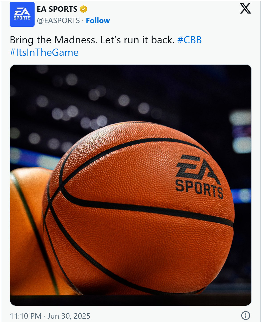 EA大学篮球游戏项目终止 2K Sports抢占先机