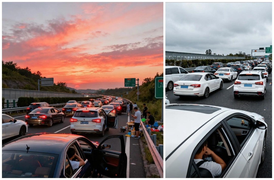 国庆首日自驾游遭遇"龟速"模式 杭州至合肥14小时仅行半程