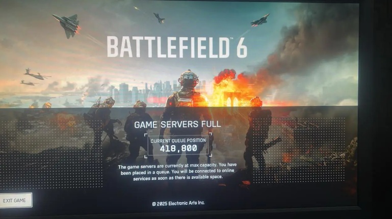 《战地6》正式发售引爆热潮 服务器排队人数突破40万