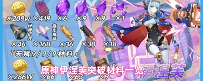 原神伊涅芙突破材料一览