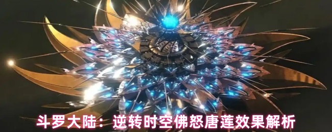 斗罗大陆：逆转时空佛怒唐莲效果解析